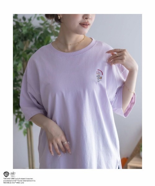 Tom&Jerry(トムアンドジェリー)の「【TOM&JERRY】プリントTシャツ(Tシャツ/カットソー・レディース・ピンク/グリーン/ブラック/オフホワイト・フリー)」の20枚目の写真