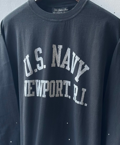 REMI RELIEF(レミレリーフ)の「REMI RELIEF(レミレリーフ) 別注20/-天竺ロンT(US NAVY)ペイント加工(Tシャツ/カットソー・メンズ・その他18/ブラック・M/L/XL)」の7枚目の写真