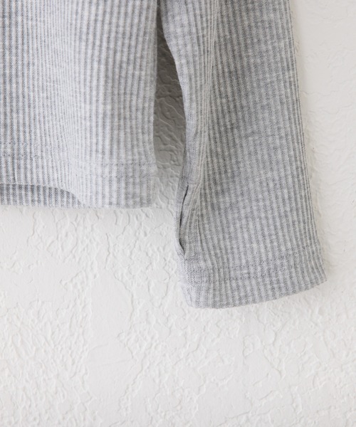 CIAOPANIC TYPY（チャオパニックティピー）の「【KIDS】アシメリブレイヤードTEE（Tシャツ/カットソー・キッズ・ブラック/オレンジ/アイボリー/グレー・XX-LARGE/X-LARGE/LARGE/MEDIUM/SMALL）」の7枚目の写真