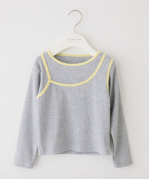 CIAOPANIC TYPY（チャオパニックティピー）の「【KIDS】アシメリブレイヤードTEE（Tシャツ/カットソー・キッズ・ブラック/オレンジ/アイボリー/グレー・XX-LARGE/X-LARGE/LARGE/MEDIUM/SMALL）」の21枚目の写真