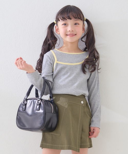 セール】【KIDS】アシメリブレイヤードTEE（Tシャツ/カットソー