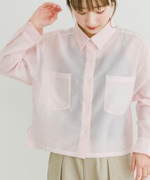 クロップドシアーシャツ