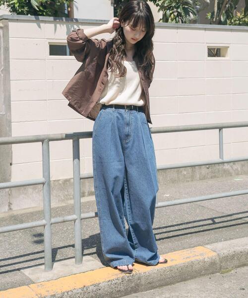 ITEMS URBANRESEARCH（アイテムズ アーバンリサーチ）の「クロップドシアーシャツ（シャツ/ブラウス・レディース・ブラウン/ライトピンク/ミント・FREE）」の11枚目の写真