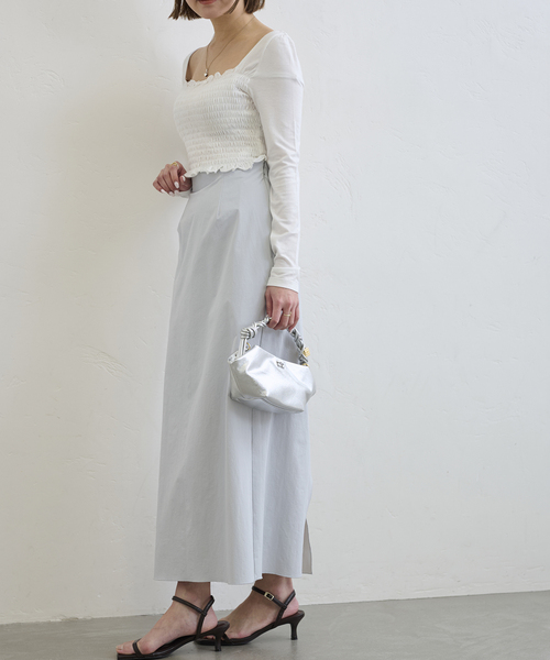 GANNI（ガニー）の「GANNI  / ガニーGanni Bou Bag Mini（ショルダーバッグ・レディース・シルバー/ブラック・FREE）」の6枚目の写真