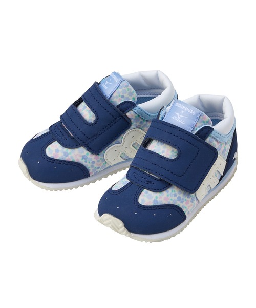 MIKI HOUSE(미키 하우스)의 「【WEB 한정】미즈노 코라보 세컨드 베이비 슈즈(스니커)」｜삭스 블루