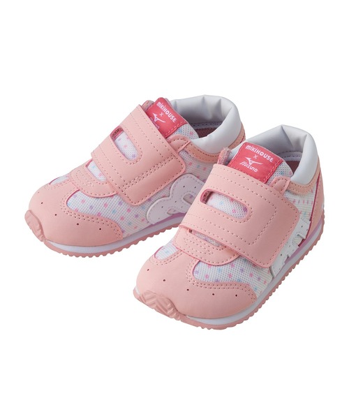 MIKI HOUSE(미키 하우스)의 「【WEB 한정】미즈노 코라보 세컨드 베이비 슈즈(스니커)」｜핑크