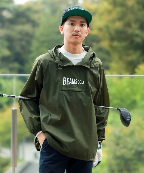 UNISEX〉BEAMS GOLF / 撥水 パッカブル アノラック レイン パーカー