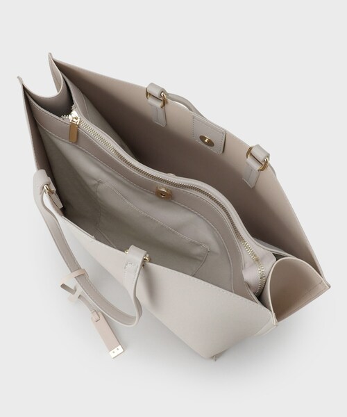 OPAQUE.CLIP（オペークドットクリップ）の「【A4サイズ対応】バイカラースムーストートバッグ（トートバッグ・レディース・ブラック系4/ライトグレー系4/ベージュ系その他7/ブラウン系8・00）」の18枚目の写真