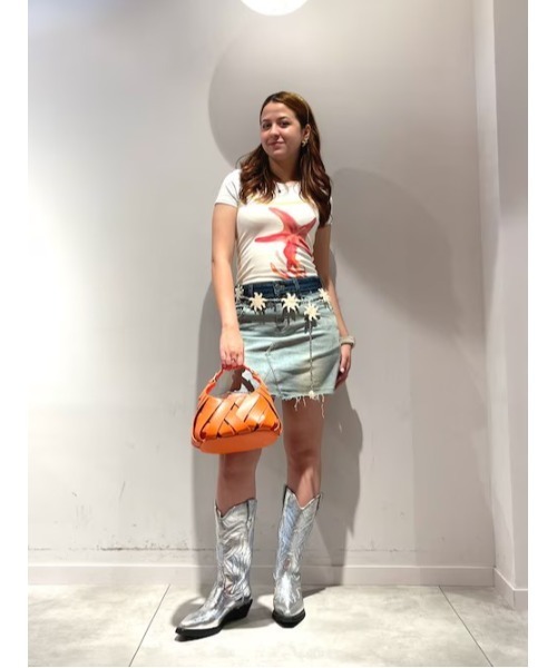 Desigual（デシグアル）の「ダブルウエストデニムスカート（デニムスカート・レディース・ブルー・XL/L/S/XS/M）」の4枚目の写真