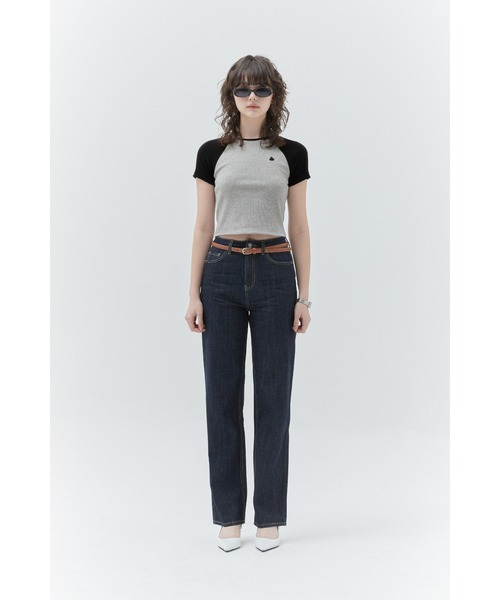 KIRSH（キルシー）の「KIRSH PLAIN COLOR MIX RAGLAN CROP T-SHIRT キルシー プレーン カラー ミックス ラグラン クロップ Tシャツ（Tシャツ/カットソー・レディース・レッド/グレー/ブラック・ONE SIZE）」の13枚目の写真