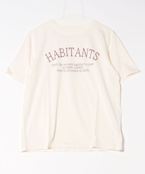 TRIANGLE PALETTE（トライアングルパレット）の「メッセージロゴ スーピマコットン半袖Tシャツ（Tシャツ/カットソー・レディース・ブルー系その他/ブラック/アイボリー・FREE）」の6枚目の写真