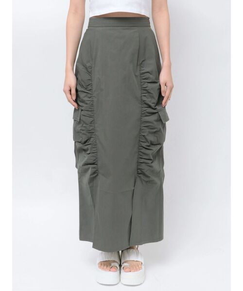 CALNAMUR(カルナムール)の「2WAY LACE OVER NYLON GATHER SK/2WAYレースオーバーナイロンギャザースカート(スカート・レディース・ベージュ/レッド/チャコールグレー・FREE)」の17枚目の写真