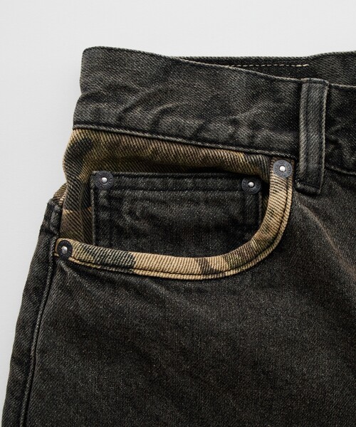 FREAK'S STORE(フリークスストア)の「NAUTICA JEANS CO./ノーティカジーンズ 迷彩 ダブルニー フレアデニムパンツ(デニムパンツ・レディース・ブラック/サックスブルー・フリ-)」の11枚目の写真