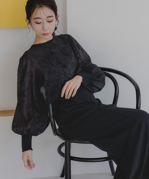 セール】フロッキー花柄ボレロ＆ノースリーブワンピース（ドレス