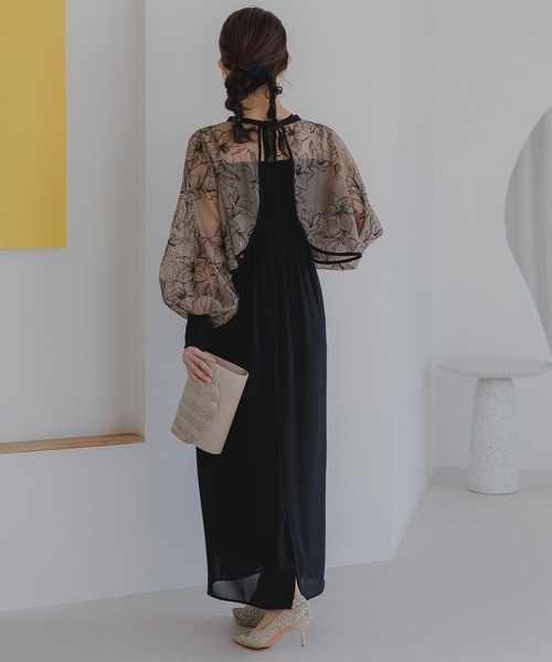 セール】フロッキー花柄ボレロ＆ノースリーブワンピース（ドレス