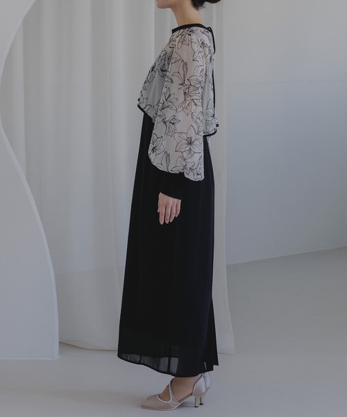 セール】フロッキー花柄ボレロ＆ノースリーブワンピース（ドレス