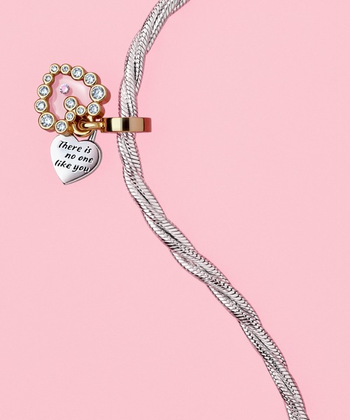 スパークリング ハート ダブル ゴールド ダングル チャーム（チャーム