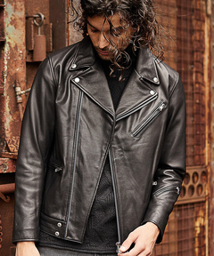 STUDIOUS】ラムレザーWライダース（ブルゾン）｜STUDIOUS