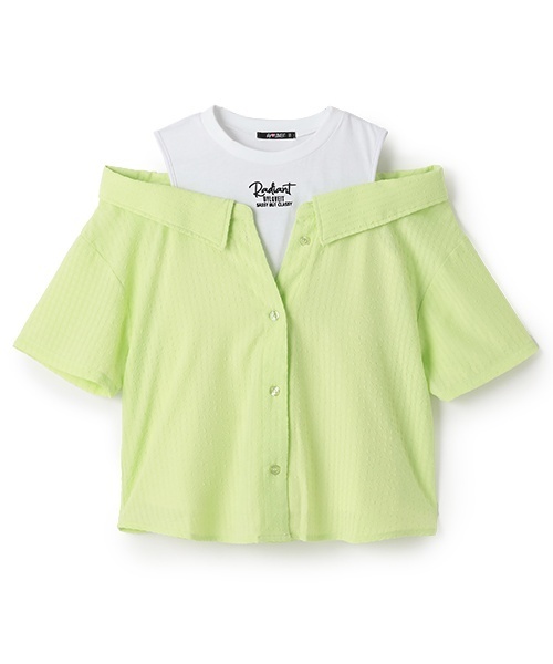 by LOVEiT(バイラビット)の「レイヤード風シャツ(シャツ/ブラウス・キッズ・ブラック/ライム/アイボリー・140cm/130cm/150cm/120cm/160cm)」の3枚目の写真