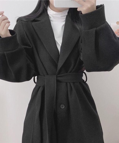 CERCA(チェルカ)の「Nia(ニア)/ウエストリボン チェスターコート(チェスターコート・レディース・アイボリー/ブラック・LARGE/MEDIUM/SMALL)」の5枚目の写真