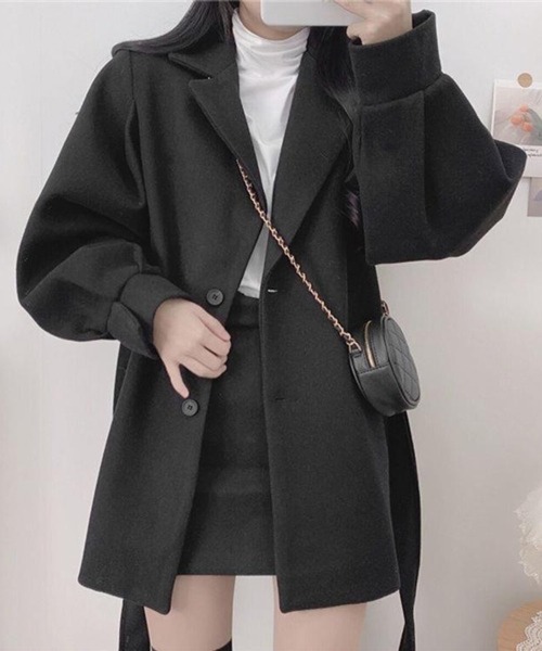 CERCA(チェルカ)の「Nia(ニア)/ウエストリボン チェスターコート(チェスターコート・レディース・アイボリー/ブラック・LARGE/MEDIUM/SMALL)」の7枚目の写真