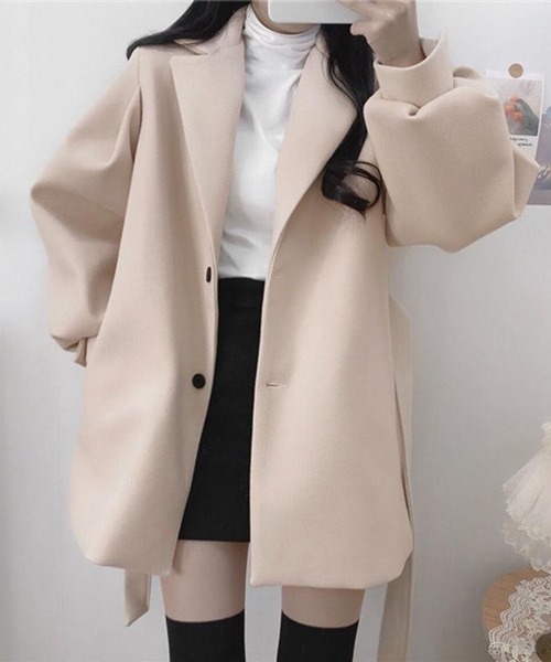 CERCA(チェルカ)の「Nia(ニア)/ウエストリボン チェスターコート(チェスターコート・レディース・アイボリー/ブラック・LARGE/MEDIUM/SMALL)」の12枚目の写真