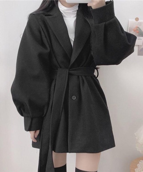 CERCA(チェルカ)の「Nia(ニア)/ウエストリボン チェスターコート(チェスターコート・レディース・アイボリー/ブラック・LARGE/MEDIUM/SMALL)」の19枚目の写真