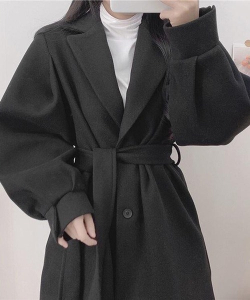 CERCA(チェルカ)の「Nia(ニア)/ウエストリボン チェスターコート(チェスターコート・レディース・アイボリー/ブラック・LARGE/MEDIUM/SMALL)」の20枚目の写真