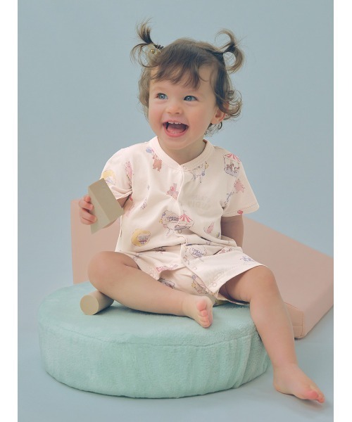 gelato pique（ジェラートピケ）の「【BABY】半袖ロンパース（ロンパース・キッズ・ライトピンク/ミント/グレー/ベージュ/ブルー/ピンク/オフホワイト/クリーム/イエロー/レッド・70/80）」の9枚目の写真