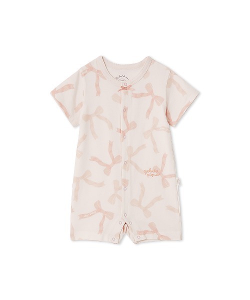 gelato pique（ジェラートピケ）の「【BABY】半袖ロンパース（ロンパース・キッズ・ライトピンク/ミント/グレー/ベージュ/ブルー/ピンク/オフホワイト/クリーム/イエロー/レッド・70/80）」の8枚目の写真