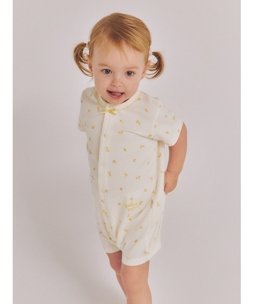 gelato pique（ジェラートピケ）の「【BABY】半袖ロンパース（ロンパース・キッズ・ライトピンク/ミント/グレー/ベージュ/ブルー/ピンク/オフホワイト/クリーム/イエロー/レッド・70/80）」の7枚目の写真