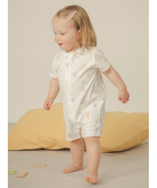 gelato pique（ジェラートピケ）の「【BABY】半袖ロンパース（ロンパース・キッズ・ライトピンク/ミント/グレー/ベージュ/ブルー/ピンク/オフホワイト/クリーム/イエロー/レッド・70/80）」の12枚目の写真