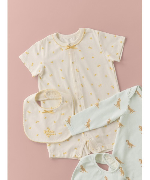 gelato pique（ジェラートピケ）の「【BABY】半袖ロンパース（ロンパース・キッズ・ライトピンク/ミント/グレー/ベージュ/ブルー/ピンク/オフホワイト/クリーム/イエロー/レッド・70/80）」の14枚目の写真