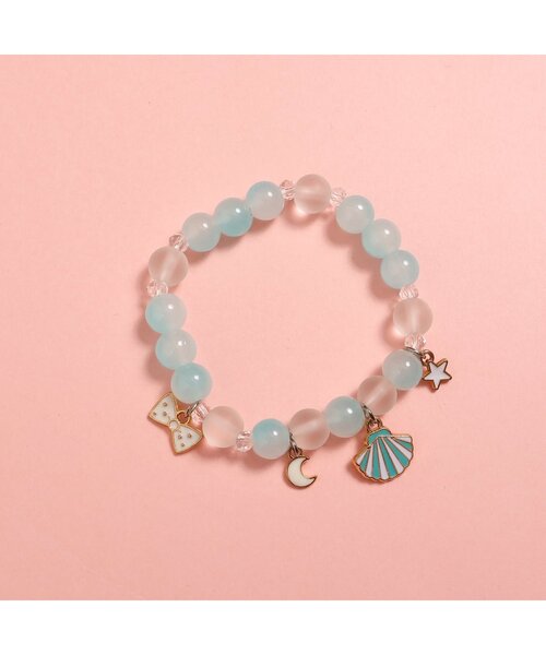 apres les cours（アプレレクール）の「シェルブレスレット（ブレスレット・キッズ・サックスブルー・FREE）」の9枚目の写真