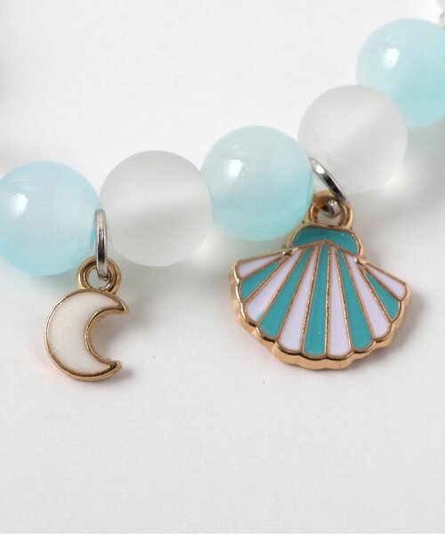 apres les cours（アプレレクール）の「シェルブレスレット（ブレスレット・キッズ・サックスブルー・FREE）」の3枚目の写真