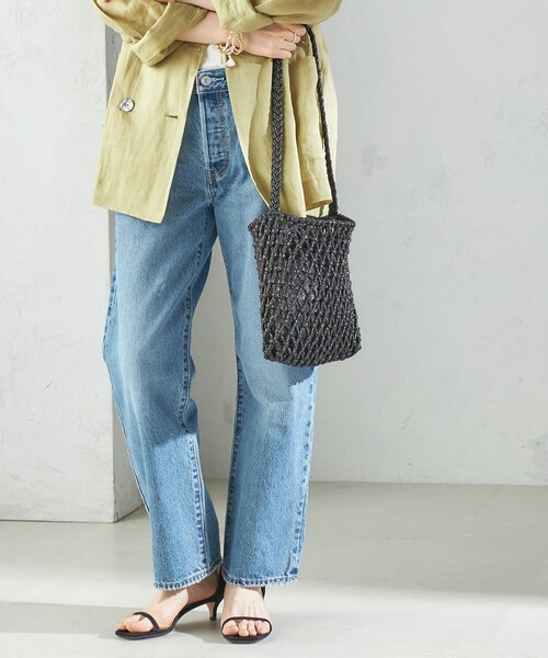 The Bagmati(ザバグマティ)の「The Bagmati:オーガンジー 巾着 マクラメ バッグ(ショルダーバッグ・レディース・ブラック/シルバー・ONE SIZE)」の5枚目の写真