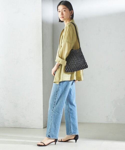 The Bagmati(ザバグマティ)の「The Bagmati:オーガンジー 巾着 マクラメ バッグ(ショルダーバッグ・レディース・ブラック/シルバー・ONE SIZE)」の9枚目の写真