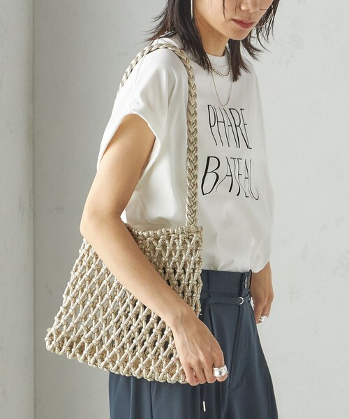 The Bagmati(ザバグマティ)の「The Bagmati:オーガンジー 巾着 マクラメ バッグ(ショルダーバッグ・レディース・ブラック/シルバー・ONE SIZE)」の19枚目の写真