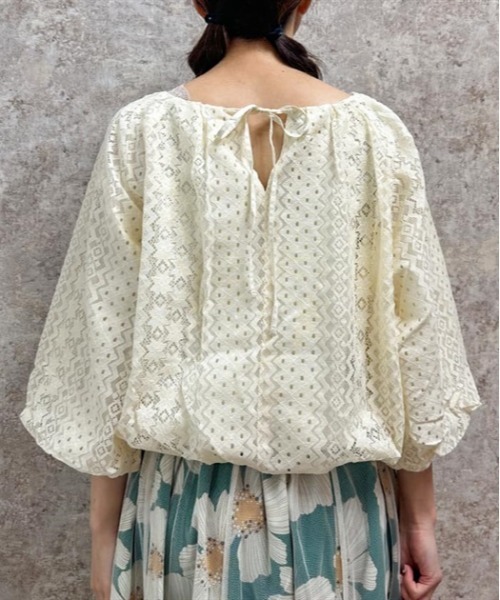 axes femme(アクシーズファム)の「総レースバルーンプルオーバー(Tシャツ/カットソー・レディース・ブラック/ミント/キナリ・FREE)」の18枚目の写真