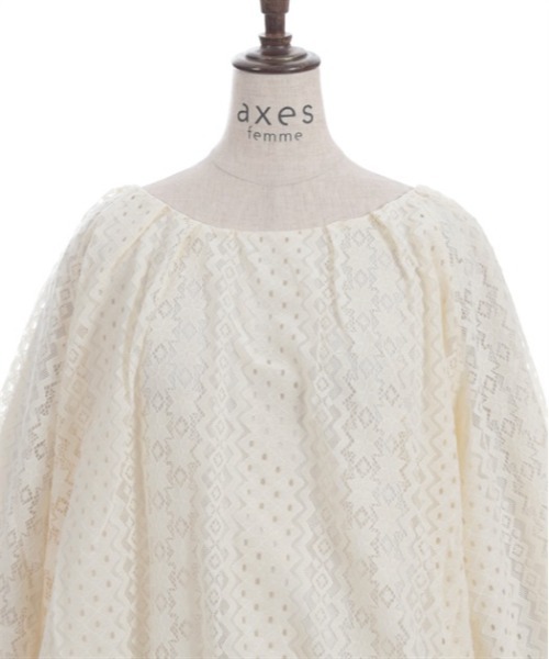 axes femme(アクシーズファム)の「総レースバルーンプルオーバー(Tシャツ/カットソー・レディース・ブラック/ミント/キナリ・FREE)」の22枚目の写真