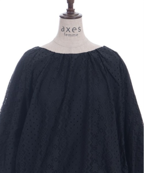 axes femme(アクシーズファム)の「総レースバルーンプルオーバー(Tシャツ/カットソー・レディース・ブラック/ミント/キナリ・FREE)」の11枚目の写真
