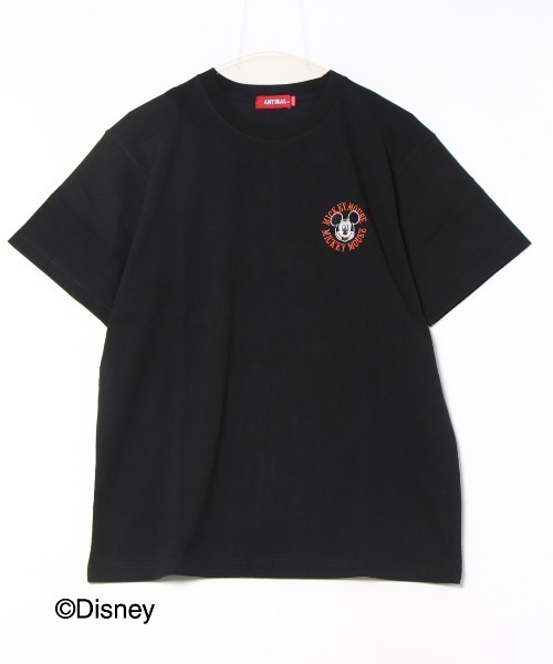 ANTIBAL(アンティバル)の「【ANTIBAL】ミッキーマウス / ワンポイント刺繍 ショートスリーブTシャツ(Tシャツ/カットソー・メンズ・ホワイト/ブラック・2/3)」の2枚目の写真