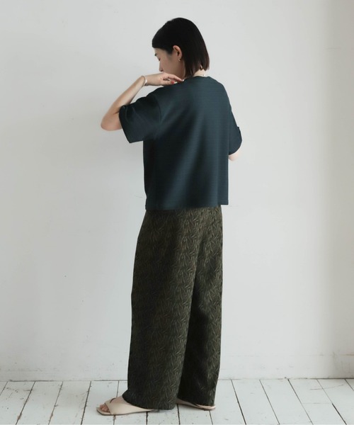 NOMBRE IMPAIR(ノンブルアンペール)の「メッシュナイロンボーダー ボートネックP/O(Tシャツ/カットソー・レディース・ネイビー/グリーン・FREE)」の6枚目の写真