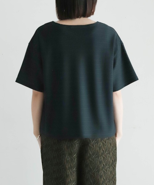 NOMBRE IMPAIR(ノンブルアンペール)の「メッシュナイロンボーダー ボートネックP/O(Tシャツ/カットソー・レディース・ネイビー/グリーン・FREE)」の18枚目の写真