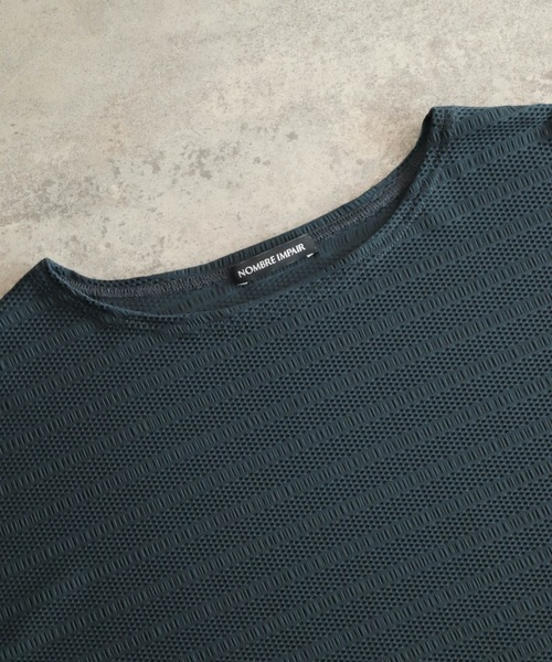 NOMBRE IMPAIR(ノンブルアンペール)の「メッシュナイロンボーダー ボートネックP/O(Tシャツ/カットソー・レディース・ネイビー/グリーン・FREE)」の20枚目の写真