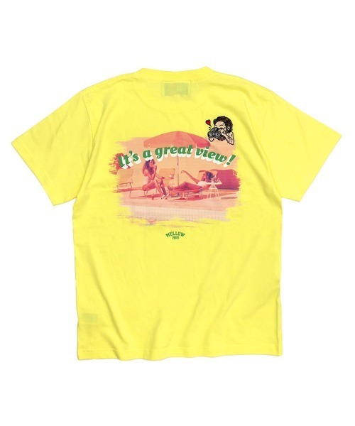 MELLOW（メロー）の「GREAT VIEW  SS TEE（Tシャツ/カットソー・メンズ・ホワイト/イエロー/ブラック・M/L/XL）」の3枚目の写真