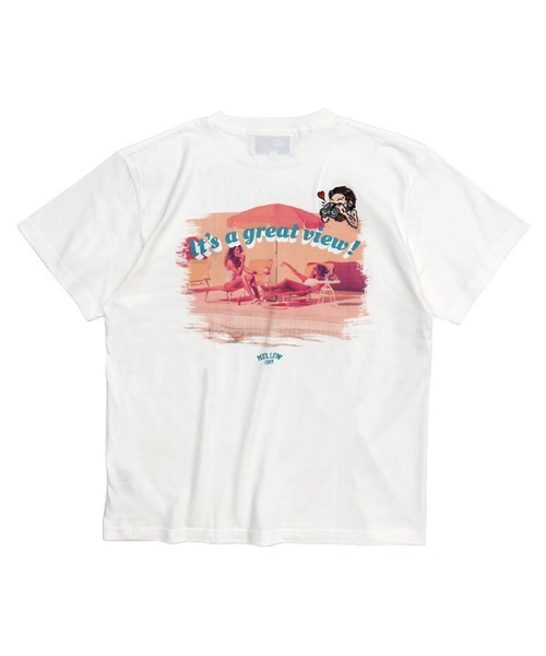 MELLOW（メロー）の「GREAT VIEW  SS TEE（Tシャツ/カットソー・メンズ・ホワイト/イエロー/ブラック・M/L/XL）」の14枚目の写真