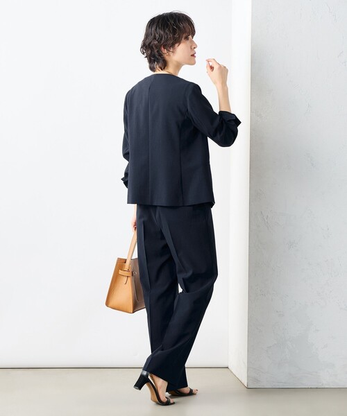 【新品】ノーリーズ ウォッシャブル トロ テーラードジャケット きれいめ 黒 セール】《セットアップ対応》ウォッシャブルドライトロピカルVネック