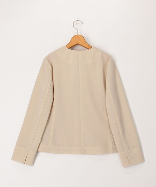 NOLLEY’S(ノーリーズ)の「《セットアップ対応》ウォッシャブルドライトロピカルVネックジャケット(ノーカラージャケット・レディース・ネイビー/ベージュ・36/38/40)」の20枚目の写真