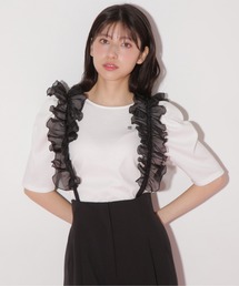 プレート付きパワショルカットソー
